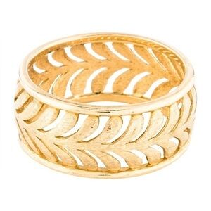 Vintage Tiffany & Co. 18K Villa Paloma Palm Ring